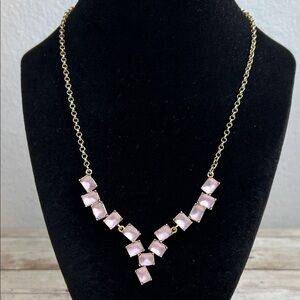 R.J. Graziano Gold and Pink Necklace